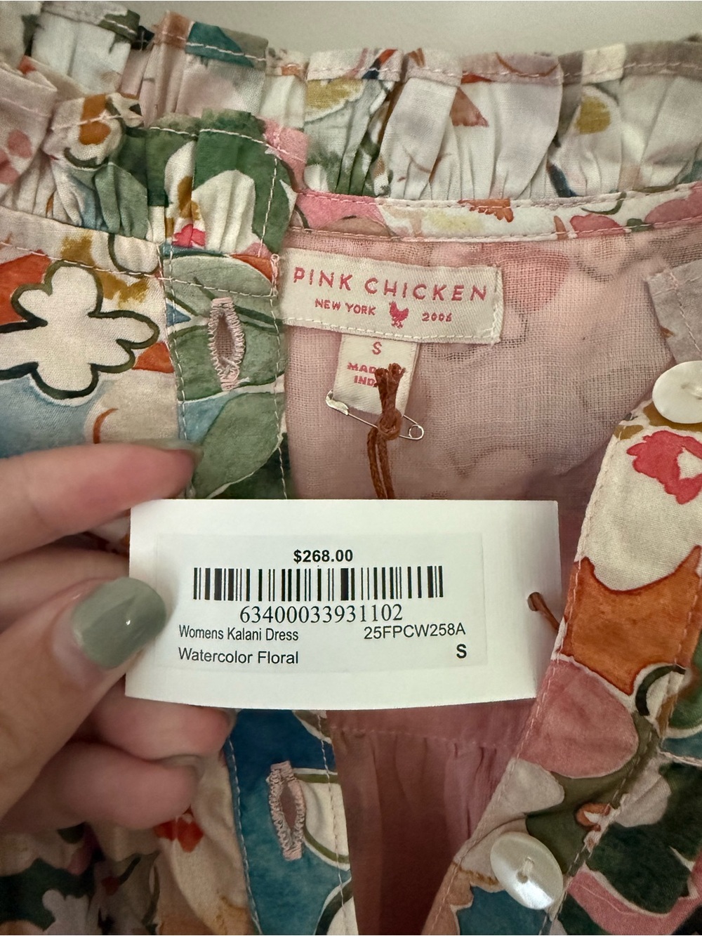 Pink Chicken Pink Multi Floral Ruffle Tiered Dress - Picture 3 of 3